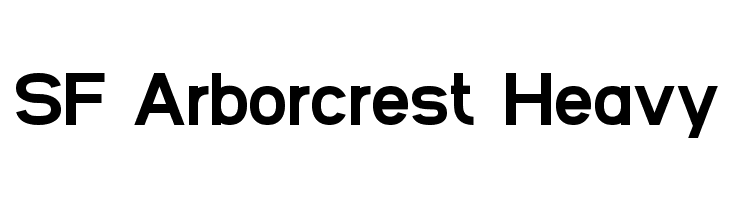SF Arborcrest Heavy Font