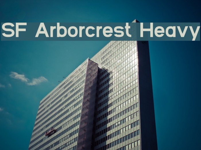 SF Arborcrest Heavy Font examples