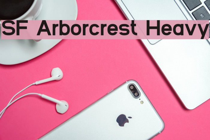 SF Arborcrest Heavy Font examples