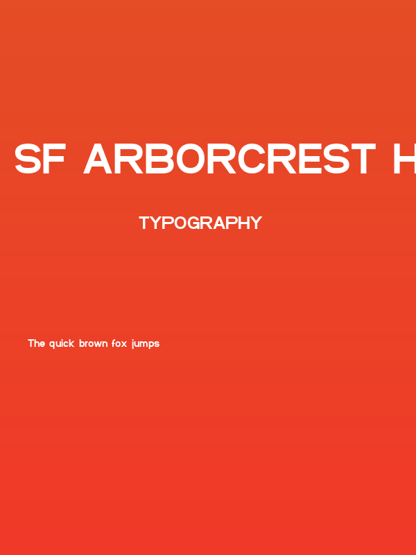 SF Arborcrest Heavy Poster