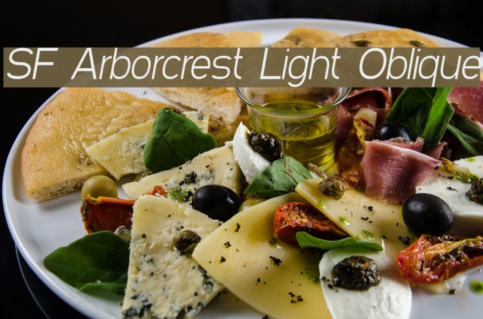 SF Arborcrest Light Oblique Font examples