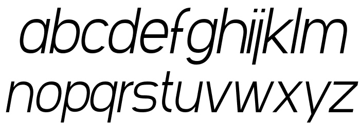 SF Arborcrest Light Oblique Font LOWERCASE