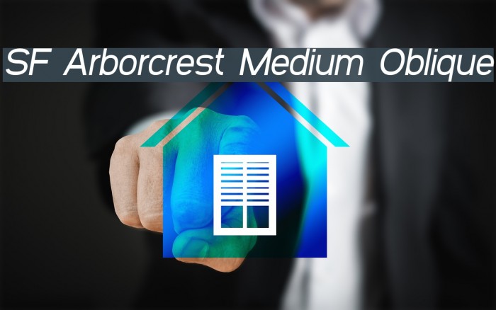 SF Arborcrest Medium Oblique Font examples