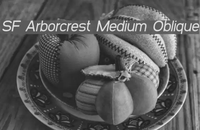 SF Arborcrest Medium Oblique خط examples