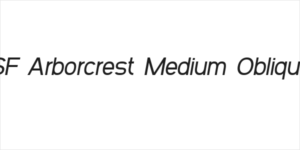 SF Arborcrest Medium Oblique Logo