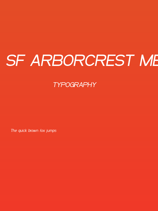 SF Arborcrest Medium Oblique Poster