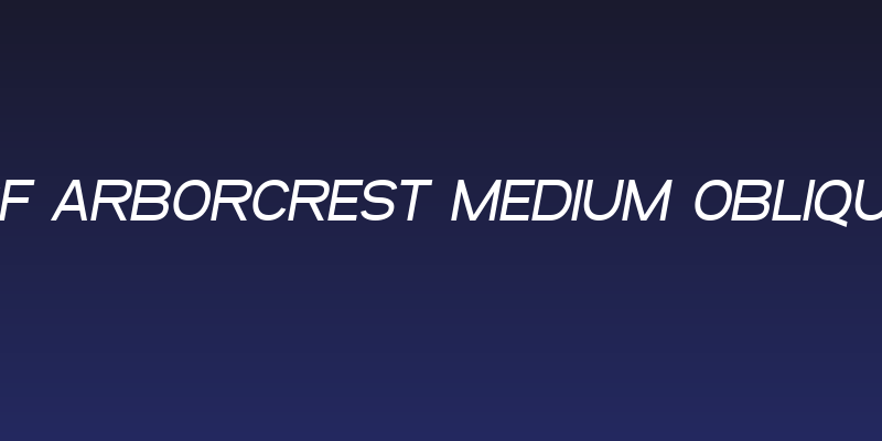 SF Arborcrest Medium Oblique Social Header