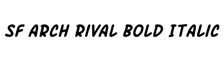 SF Arch Rival Bold Italic Font