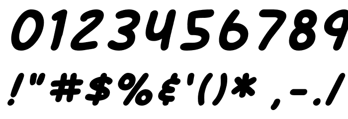 SF Arch Rival Bold Italic Font OTHER CHARS