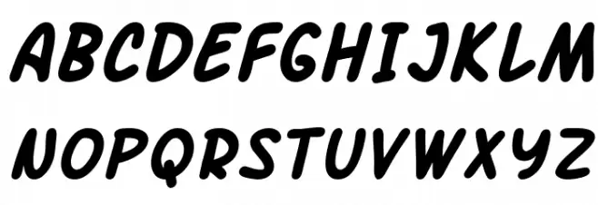 SF Arch Rival Bold Italic Caratteri MAIUSCOLE