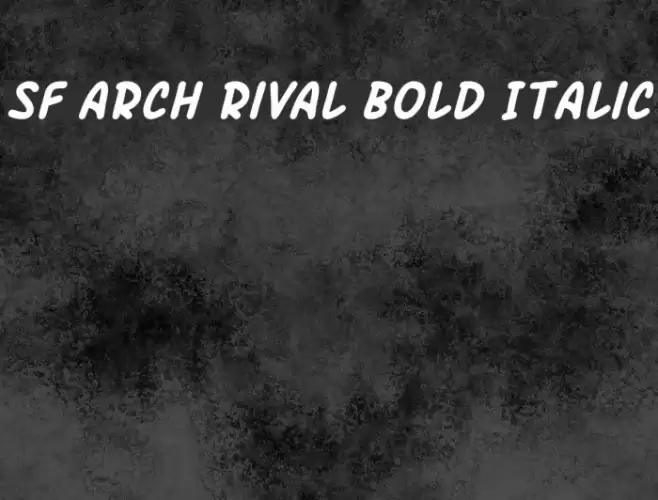 SF Arch Rival Bold Italic  examples