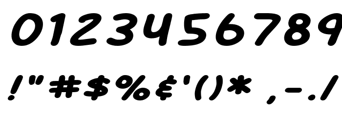 SF Arch Rival Extended Bold Italic Font OTHER CHARS