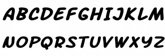 SF Arch Rival Extended Bold Italic Schriftart Groß
