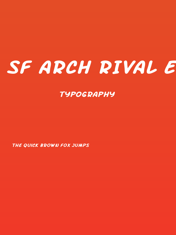 SF Arch Rival Extended Bold Italic Poster