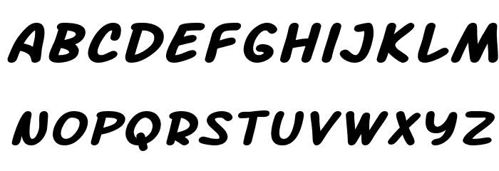 SF Arch Rival Extended Bold Italic Font LOWERCASE