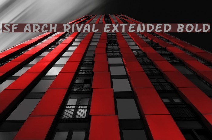 SF Arch Rival Extended Bold Font examples