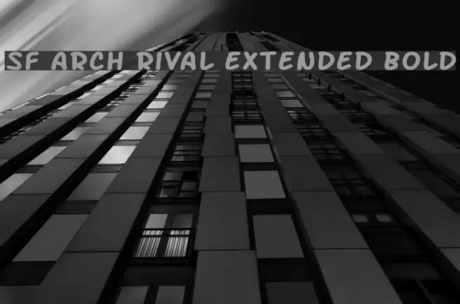 SF Arch Rival Extended Bold フォント examples