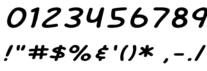 SF Arch Rival Extended Italic Font OTHER CHARS