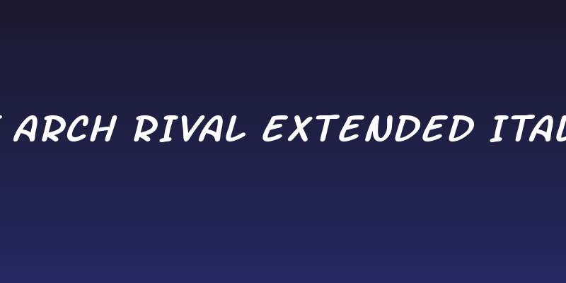 SF Arch Rival Extended Italic Social Header