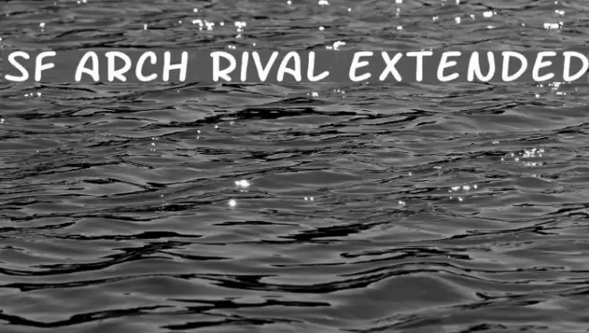 SF Arch Rival Extended Font examples