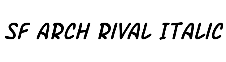 SF Arch Rival Italic Font