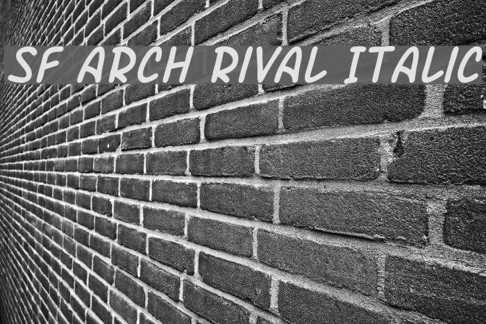 SF Arch Rival Italic Font examples