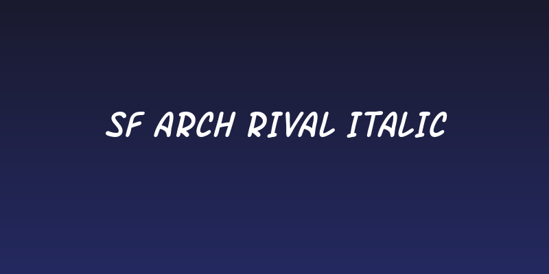 SF Arch Rival Italic Social Header