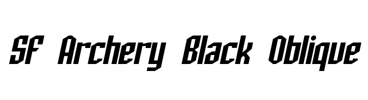 SF Archery Black Oblique  Free Fonts Download
