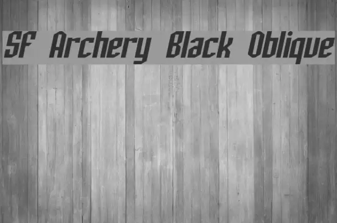 SF Archery Black Oblique Font examples
