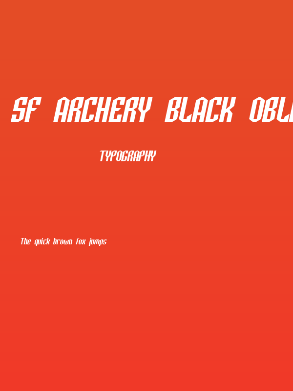 SF Archery Black Oblique Poster