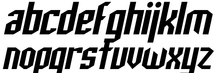 SF Archery Black Oblique Font LOWERCASE