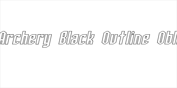 SF Archery Black Outline Oblique Logo