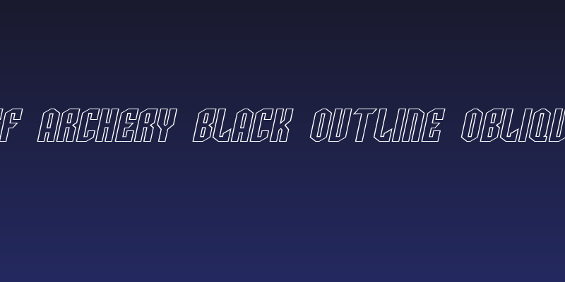 SF Archery Black Outline Oblique Social Header