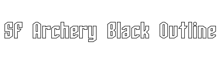 SF Archery Black Outline  नि: शुल्क फ़ॉन्ट्स डाउनलोड