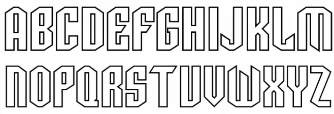 SF Archery Black Outline Schriftart Groß