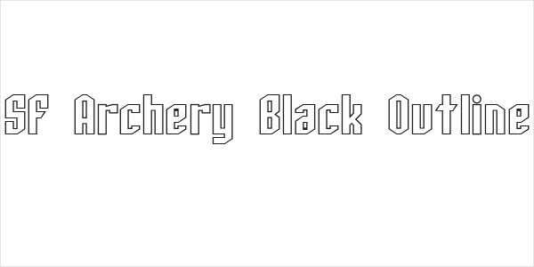 SF Archery Black Outline Logo