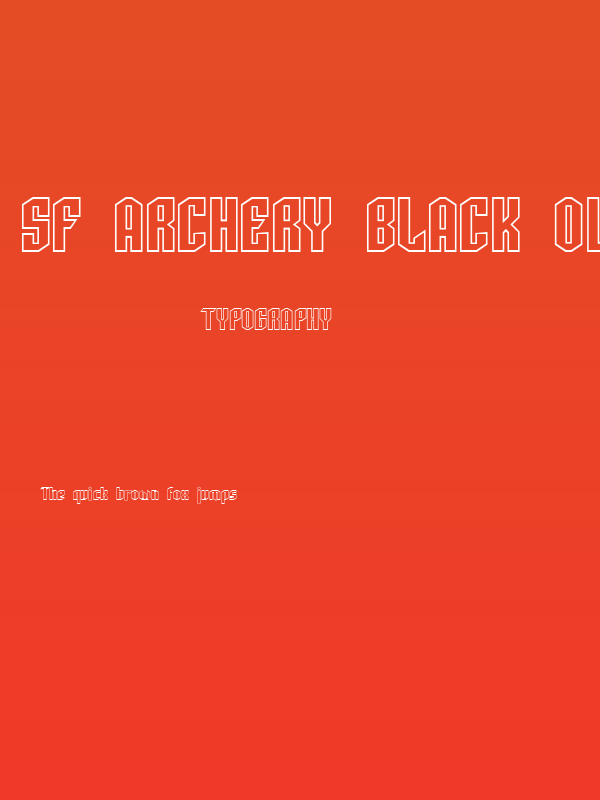 SF Archery Black Outline Poster