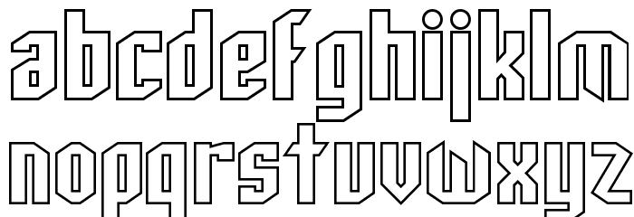 SF Archery Black Outline Font LOWERCASE