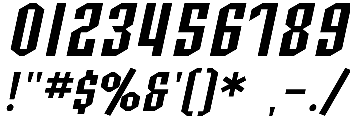 SF Archery Black SC Oblique Font OTHER CHARS