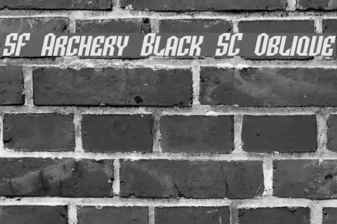 SF Archery Black SC Oblique Font examples