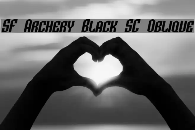 SF Archery Black SC Oblique Font examples
