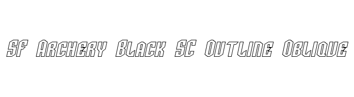 SF Archery Black SC Outline Oblique  フリーフォントのダウンロード