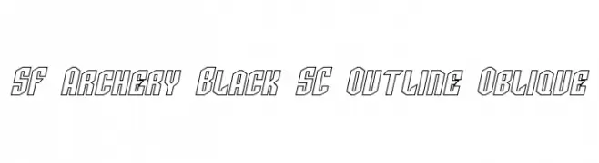 SF Archery Black SC Outline Oblique  font caratteri gratis