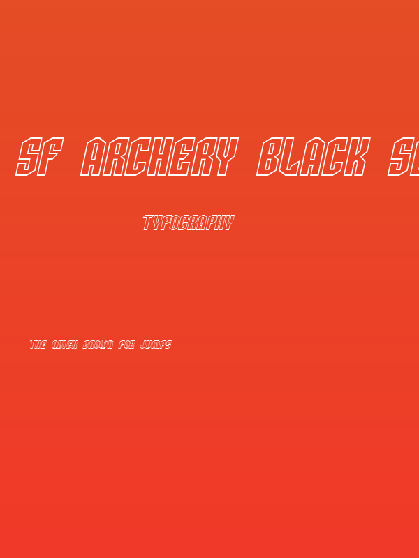 SF Archery Black SC Outline Oblique Poster