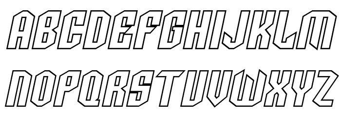 SF Archery Black SC Outline Oblique Font LOWERCASE