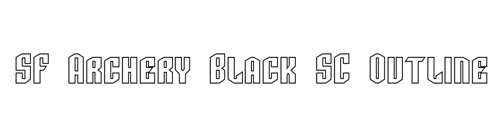 SF Archery Black SC Outline  Free Fonts Download