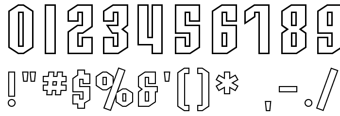 SF Archery Black SC Outline Font OTHER CHARS