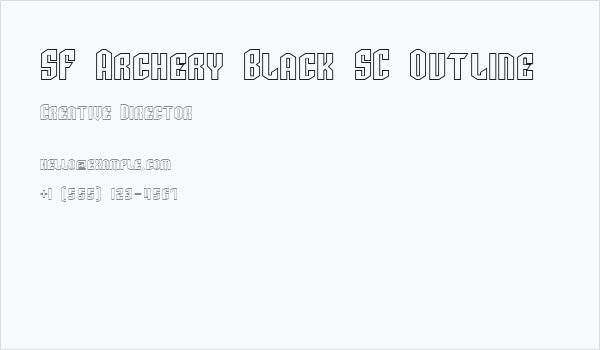 SF Archery Black SC Outline Business Card