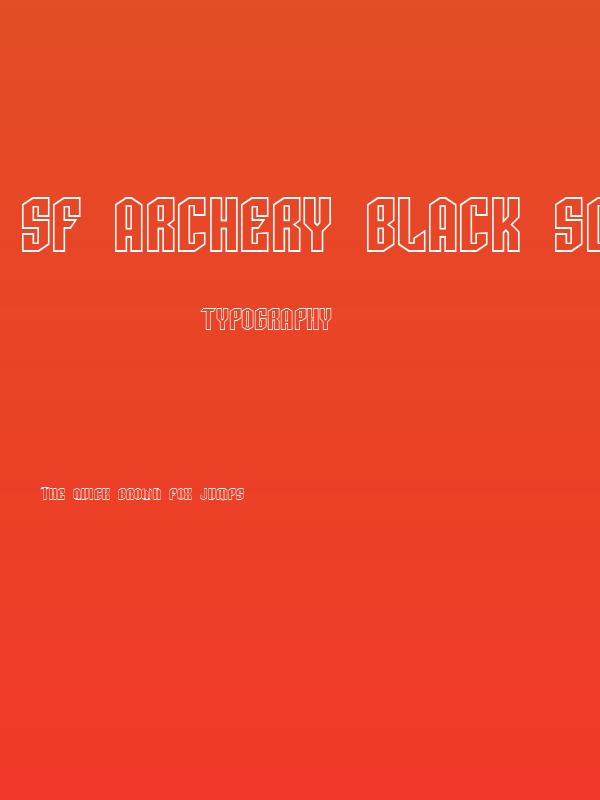 SF Archery Black SC Outline Poster