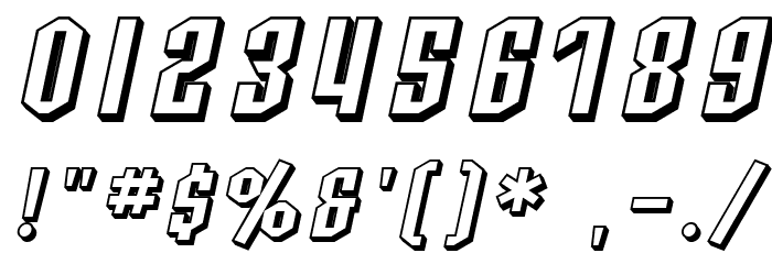 SF Archery Black SC Shaded Oblique Font OTHER CHARS